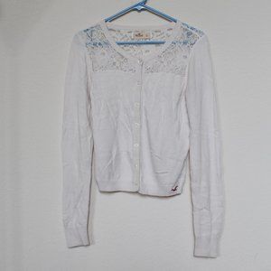 Hollister | Lace Back Cardigan | Cream